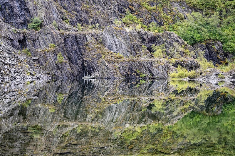 Water level in the former slate quarry near Ballaculish