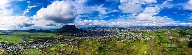Aerial view of Mount Corps de Grande and Mont Saint Pierre
