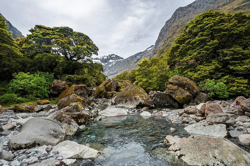 River with rocks along the trail