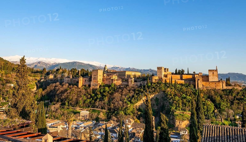 Alhambra on the Sabikah hill at sunset