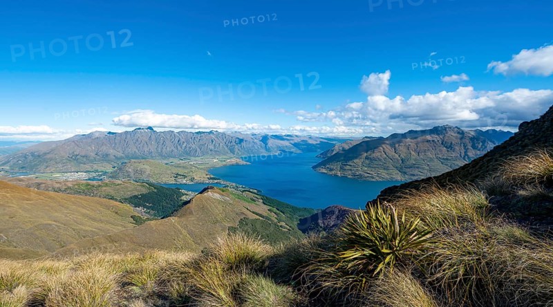 View of Lake Wakatipu and Mountain Range The Remarkables