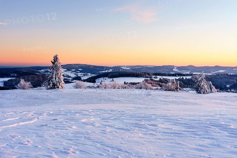 View from Wasserkuppe in south direction in winter
