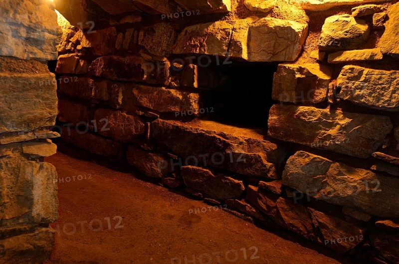 Stone walls in the Castle of the Ruins of Chavin