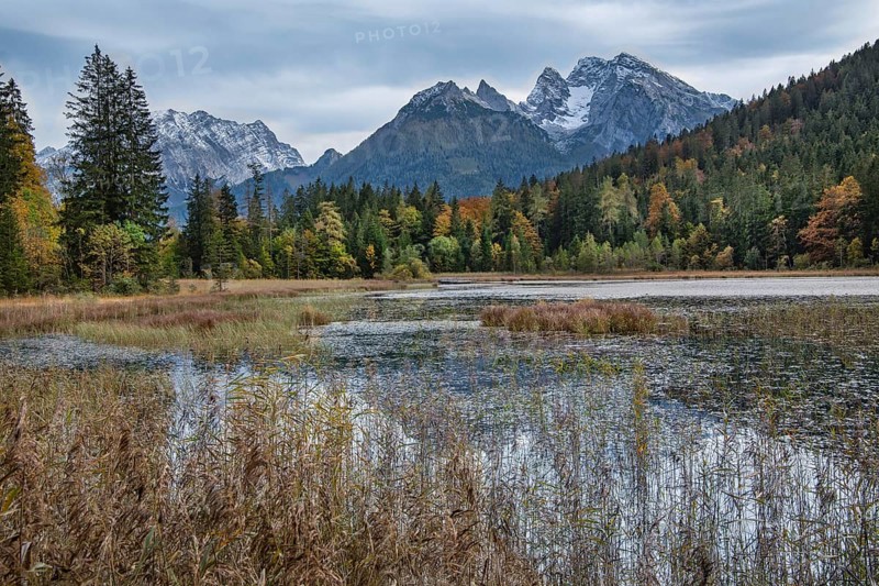 Taubensee with Watzmann and Hochkalter