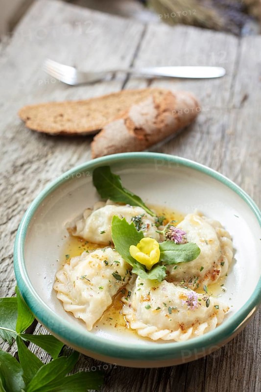 Carinthian noodles filled with herbs and cream cheese