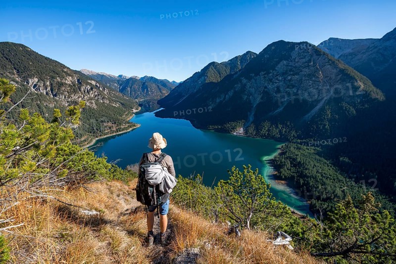 Hiker on hiking trail