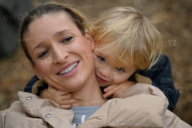 Mother albert with son