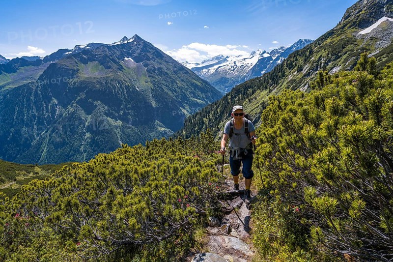 Hiker on Berliner Hoehenweg