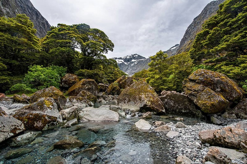 River with rocks along the trail