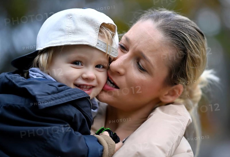 Mother albert with son