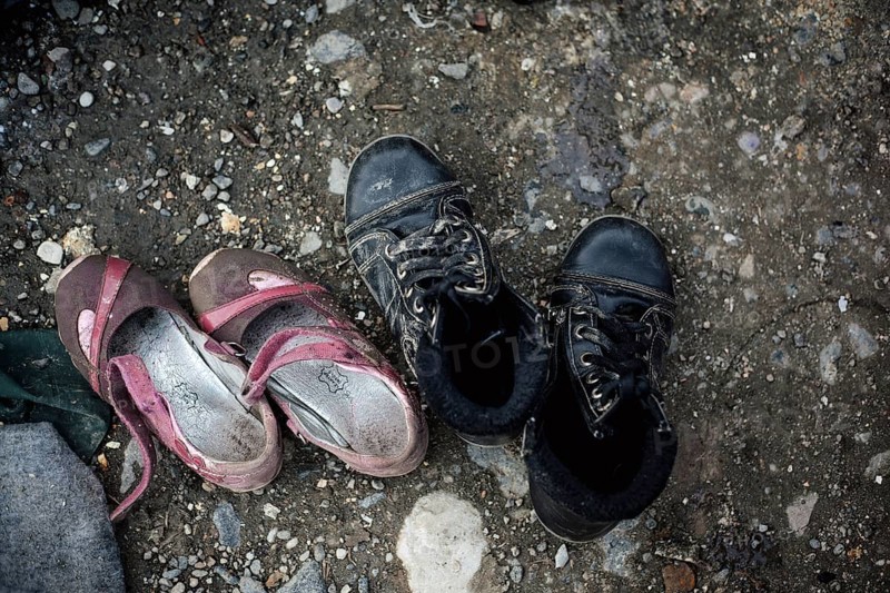 Two pairs of children's shoes