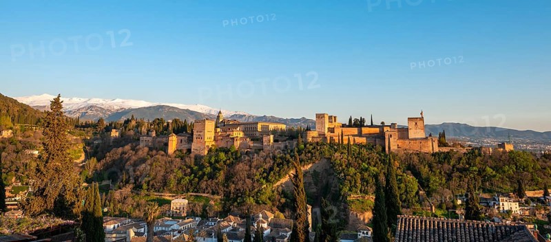 Alhambra on the Sabikah hill at sunset