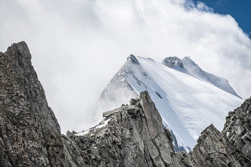 Rugged mountain peaks