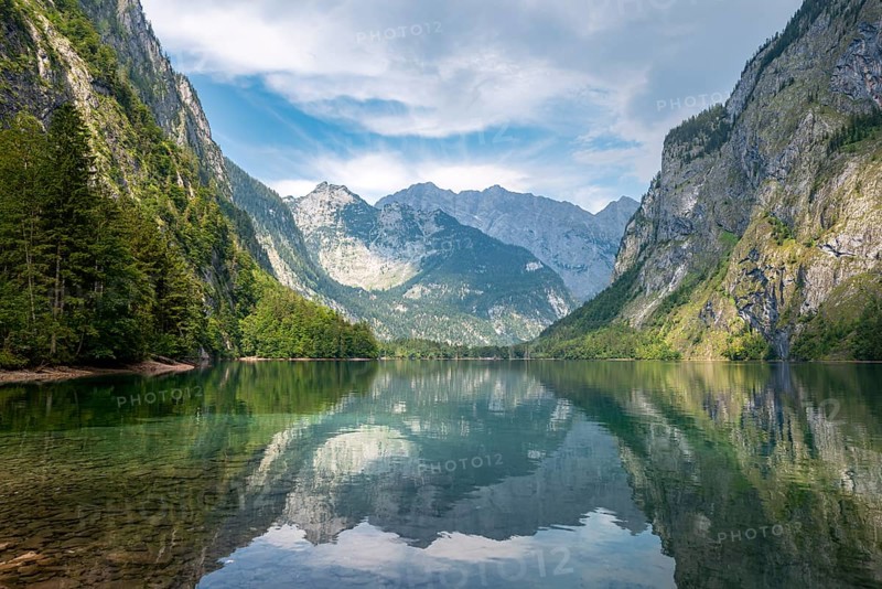 Mountains are reflected in the lake