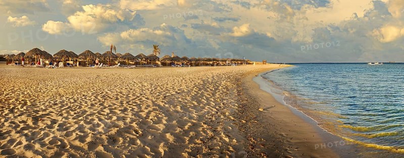 Sandy beach beach and coral reef Abu-Dabbab