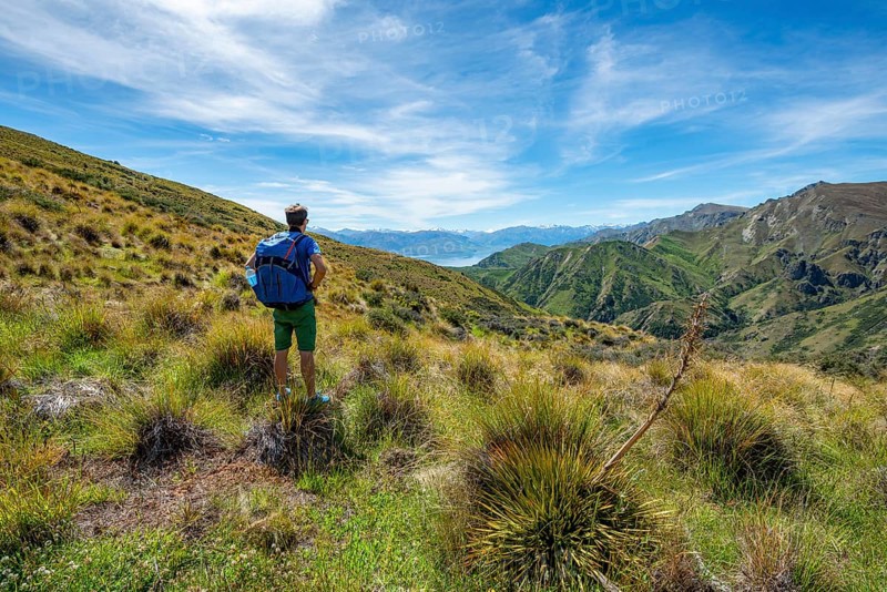 Hiker on hiking trail