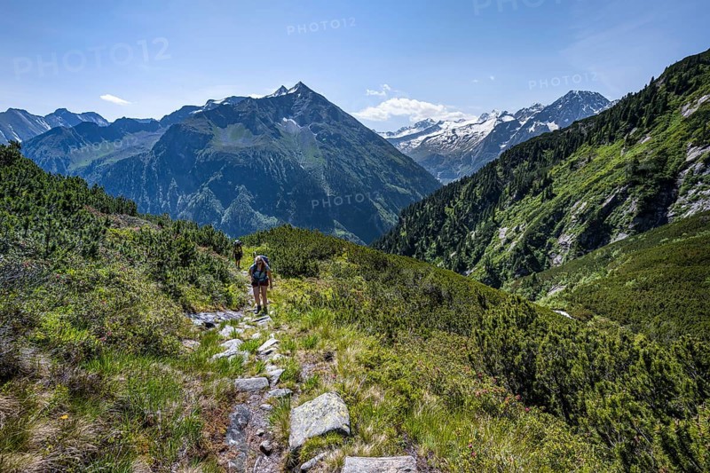 Hiker on hiking trail