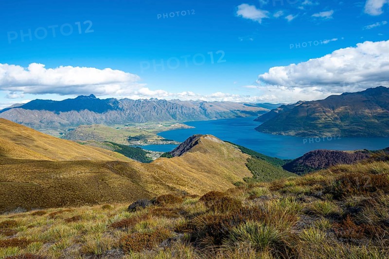 View of Lake Wakatipu and Mountain Range The Remarkables