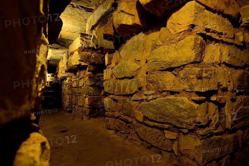 Stone walls in the Castle of the Ruins of Chavin