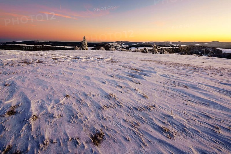 View from Wasserkuppe in south direction in winter