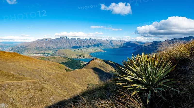 View of Lake Wakatipu and Mountain Range The Remarkables