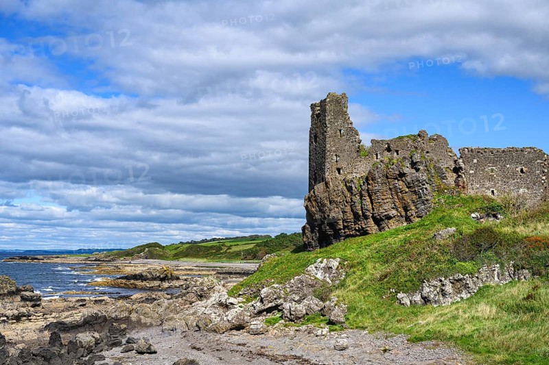 The ruins of Dunure Castle on the Firth of Clyde