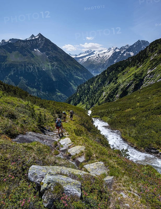 Hiker on hiking trail