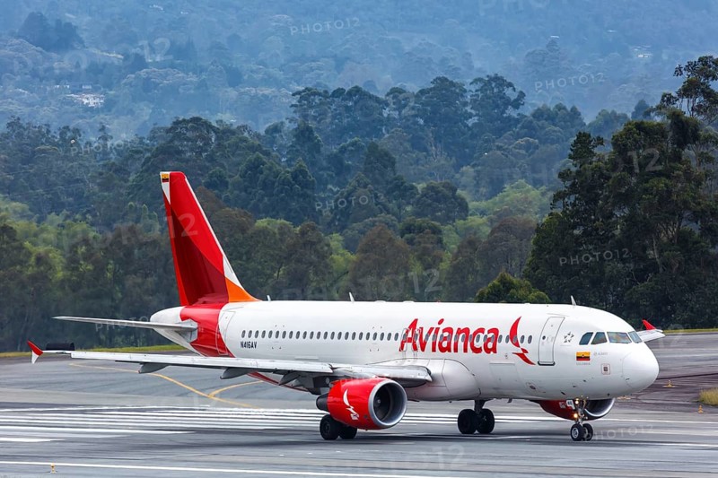 An Avianca Airbus A320 aircraft with registration N416AV at Medellin Rionegro Airport