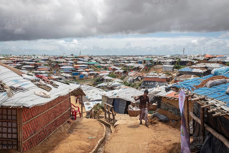 Camp for Rohingya refugees from Myanmar