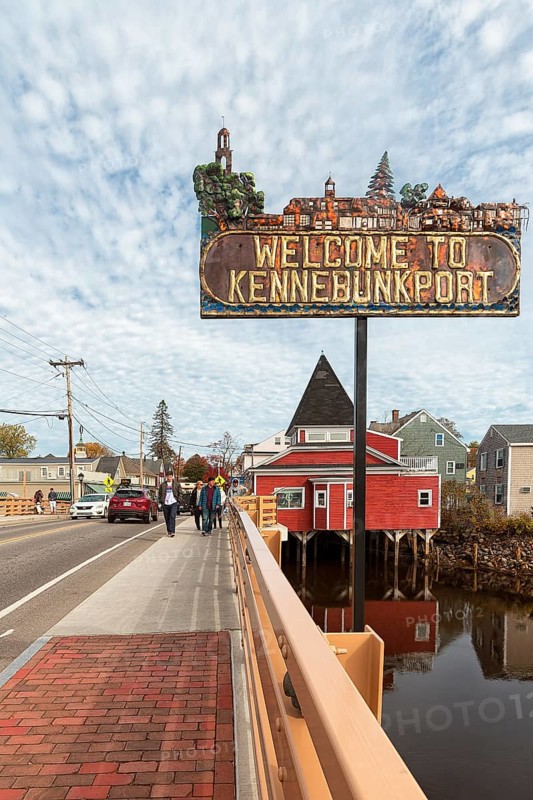 Welcome to Kennebunkport on a bridge Kennebunkport