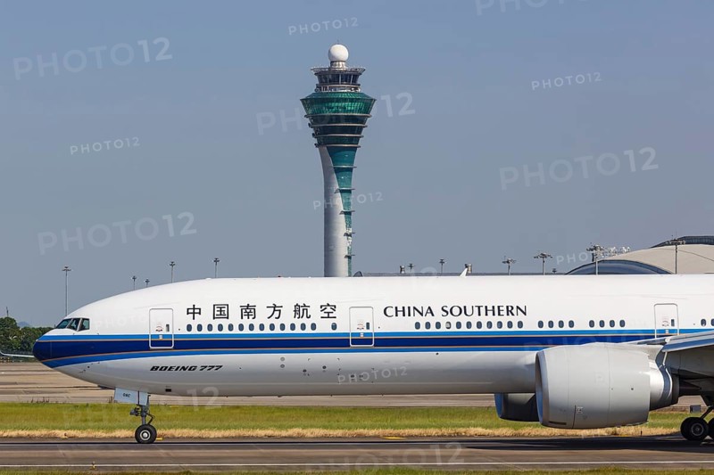 A Boeing 777-300ER aircraft of China Southern Airlines with registration mark B-20AC at Guangzhou