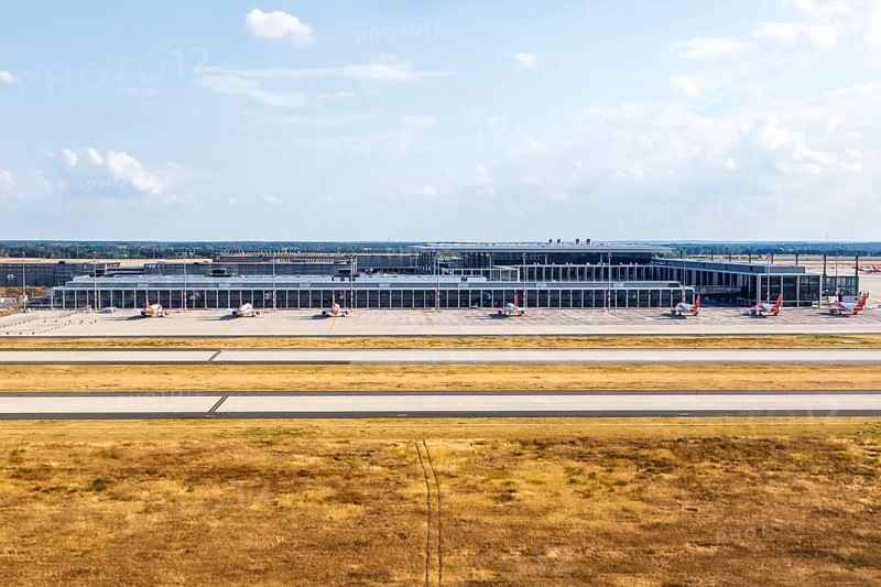 Berlin Brandenburg Airport BER Airport Terminal Nordpier Aerial photograph