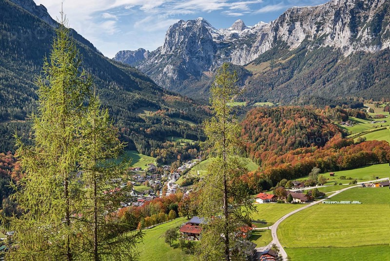 Village overview with Reiteralpe