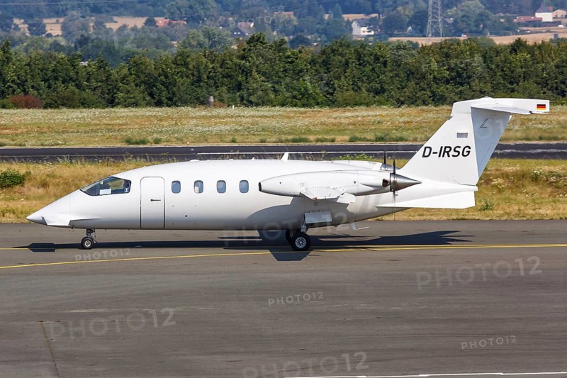 A private Piaggio P-180 Avanti II aircraft with registration number D-IRSG at Dortmund Airport