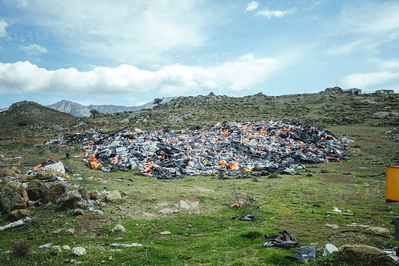Life jackets at the waste disposal site near Molivos