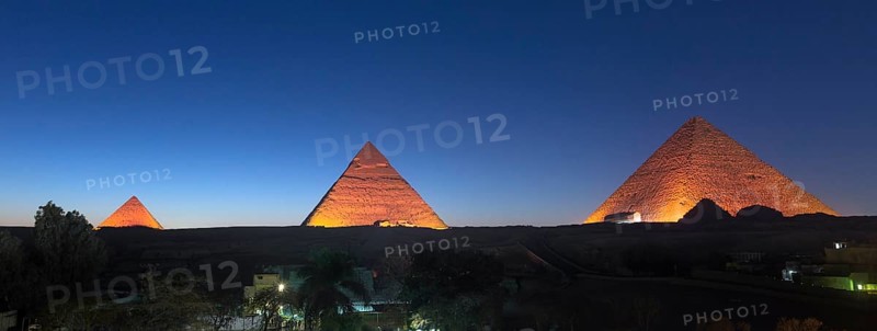 The three main pyramids during sound and light show