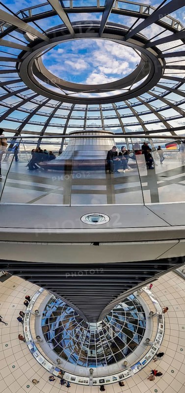 Panorama of the dome and the lower part of the sun protection element
