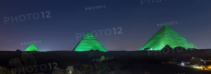 The three main pyramids during sound and light show