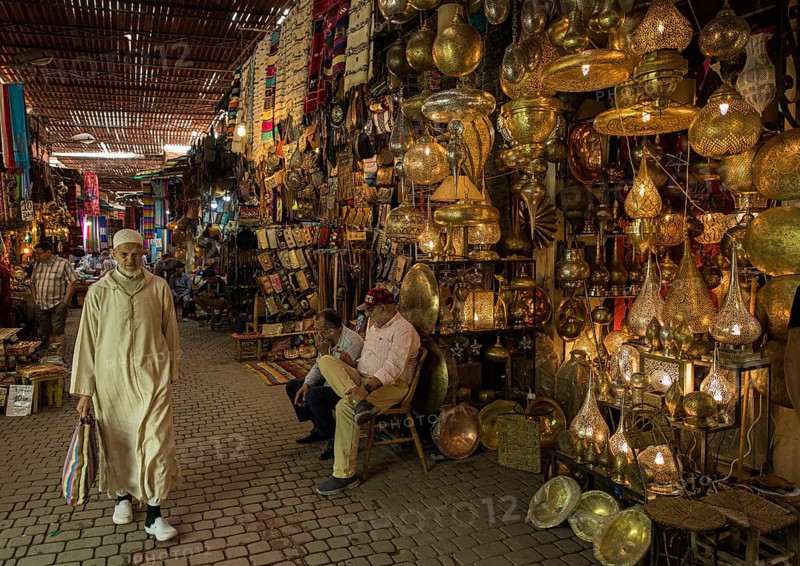 Local man walking through the souk