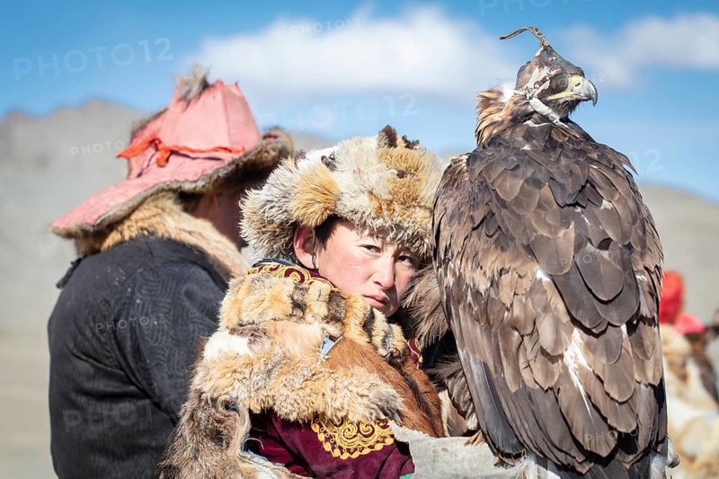 Eagle hunters during the annual Eagle Hunting Festival