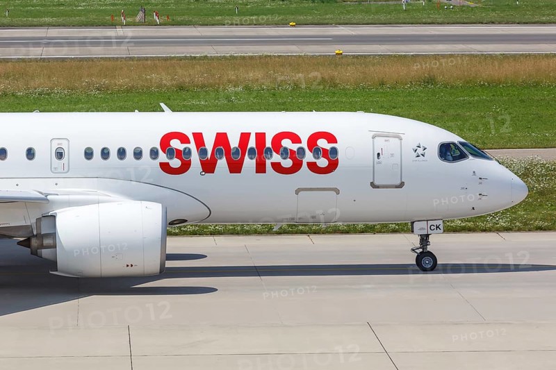 An Airbus A220-300 aircraft of Swiss with the registration HB-JCK at Zurich Airport