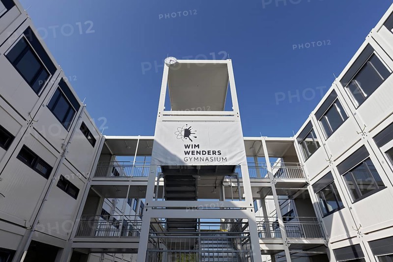 Interim school building made of containers