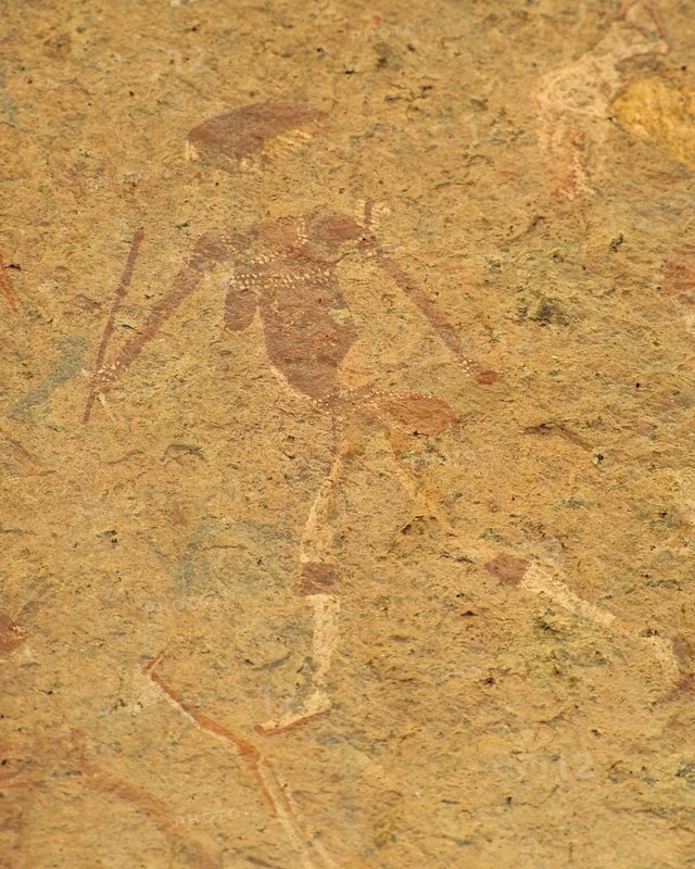 Peinture rupestre polychrome - Namibie
