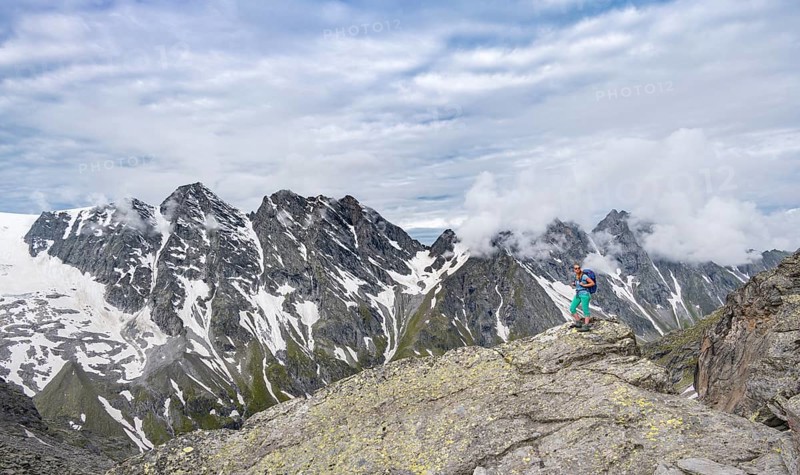 Hiker on the Lapenscharte