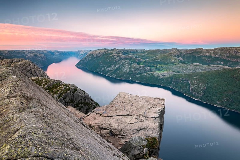 Rock Pulpit Preikestolen at the Lysefjord