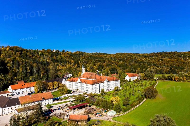 Aerial view Schaeftlarn Monastery