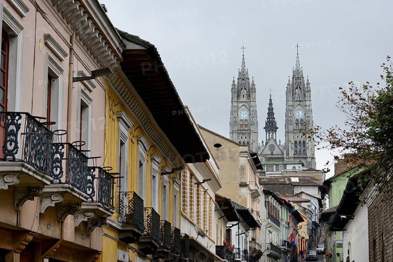 Colonial style houses near the Basilica of the National Vow