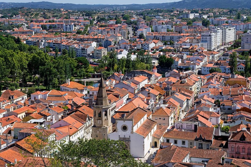 View over Tomar and Saint John the Baptist Church