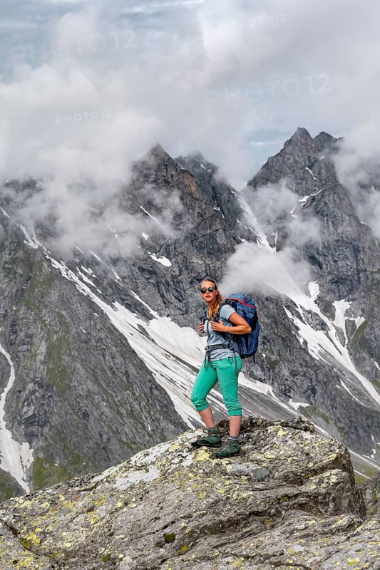 Hiker on the Lapenscharte