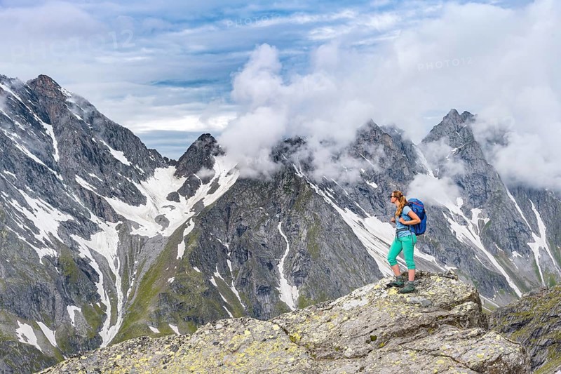 Hiker on the Lapenscharte